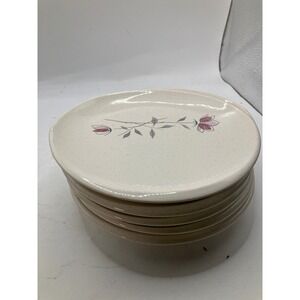 Franciscan Earthenware Desert Rose Bread Plates Set of 6 Vintage‎ Dishes
